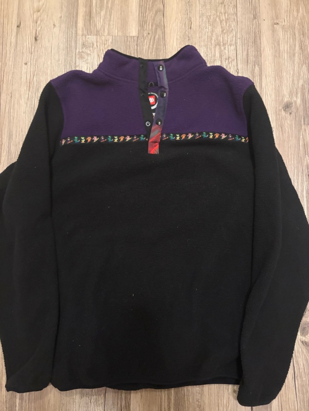 686 Grateful Dead Black and Purple Half-Snap Fleece Pullover